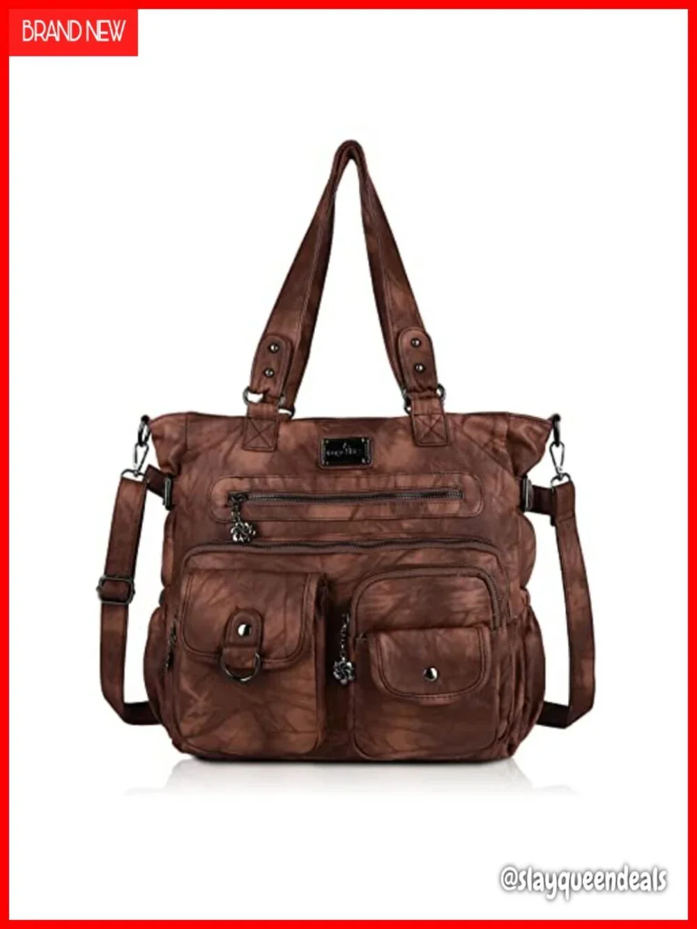 Large PU Leather Hobo Bag for Women Soft Waterproof Shoulder Crossbody Purse